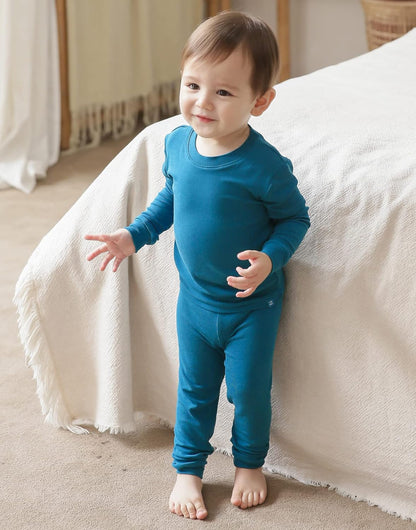 VAENAIT 6M-12Y Toddler Toddler Kids Toddler Girls Boys Soft Comfy Modal Tencel Solid Raglan Sleepwear Pajamas Pjs 2pcs Set