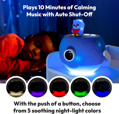 Kids Book Projector – 5 Daniel Tiger & 5 Classic Read-Aloud Stories, 10 Songs & Night Light & Soothing Dream Music | Children Ages 3+ Storytime Projector for Kids & Toddler | Toys, Owl & Daniel Tiger