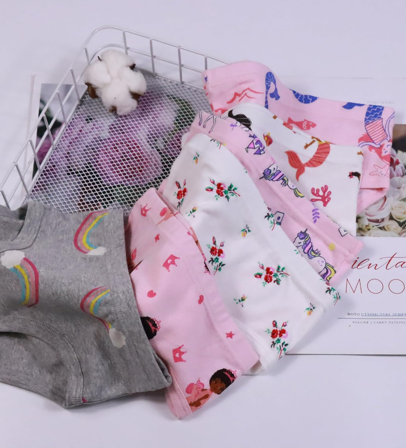 Hahan Girls Soft Panties Toddler Girls Cotton Underwear Kids Briefs