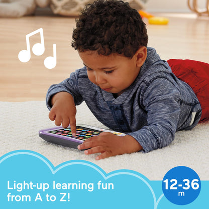 Fisher-Price Toddler Learning Toy Laugh & Learn Smart Stages Tablet Pretend Computer with Music &