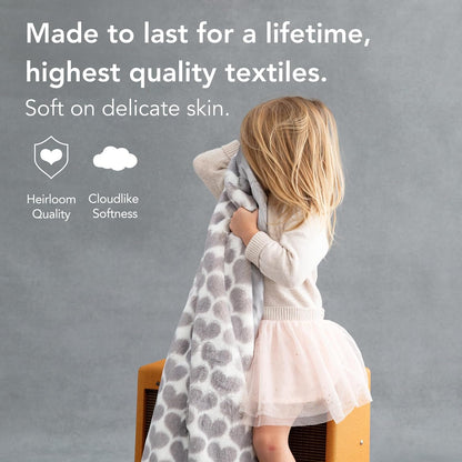 Little Giraffe Baby Blanket - Luxe Soft Blanket with Satin Trim - Baby Stroller Blanket - Newborn