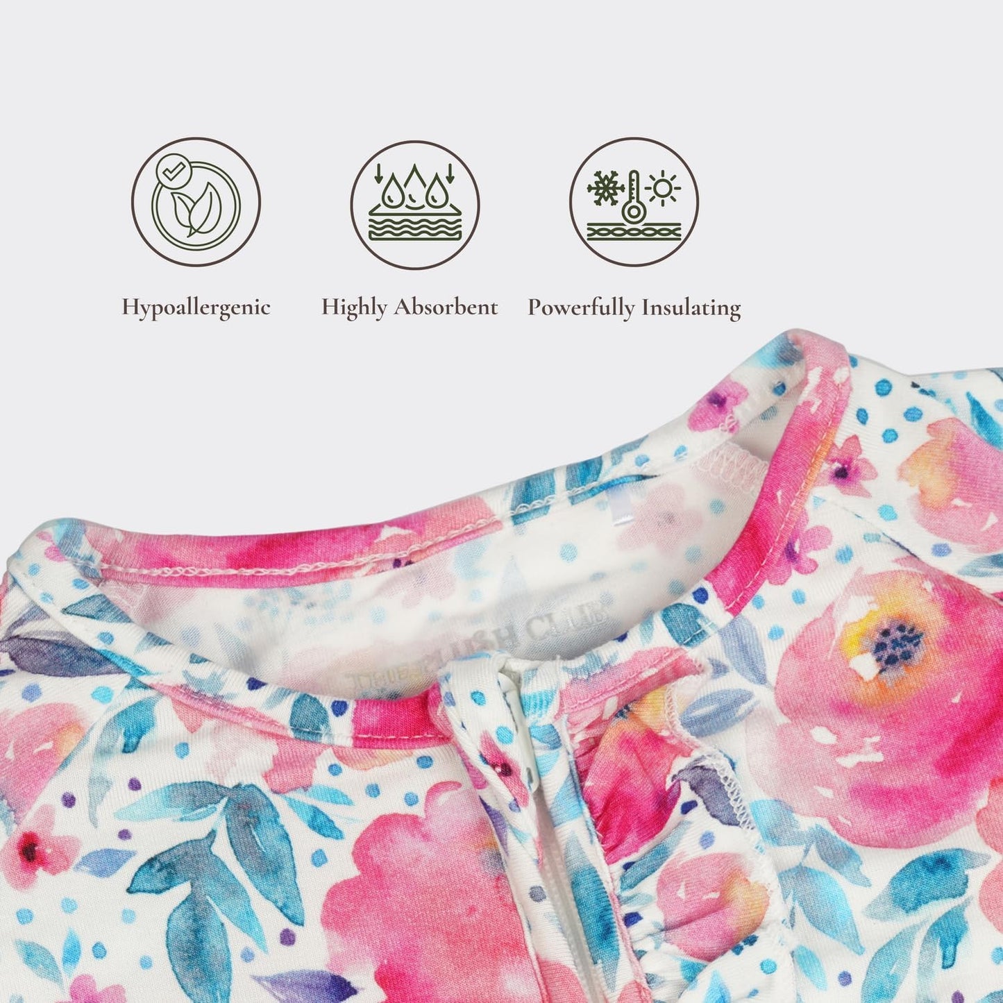 Baby Romper Long Sleeves for 3-24 Month Boys & Girls | 95% Bamboo Viscose Baby Rompers Two-Way Zipper Onesie