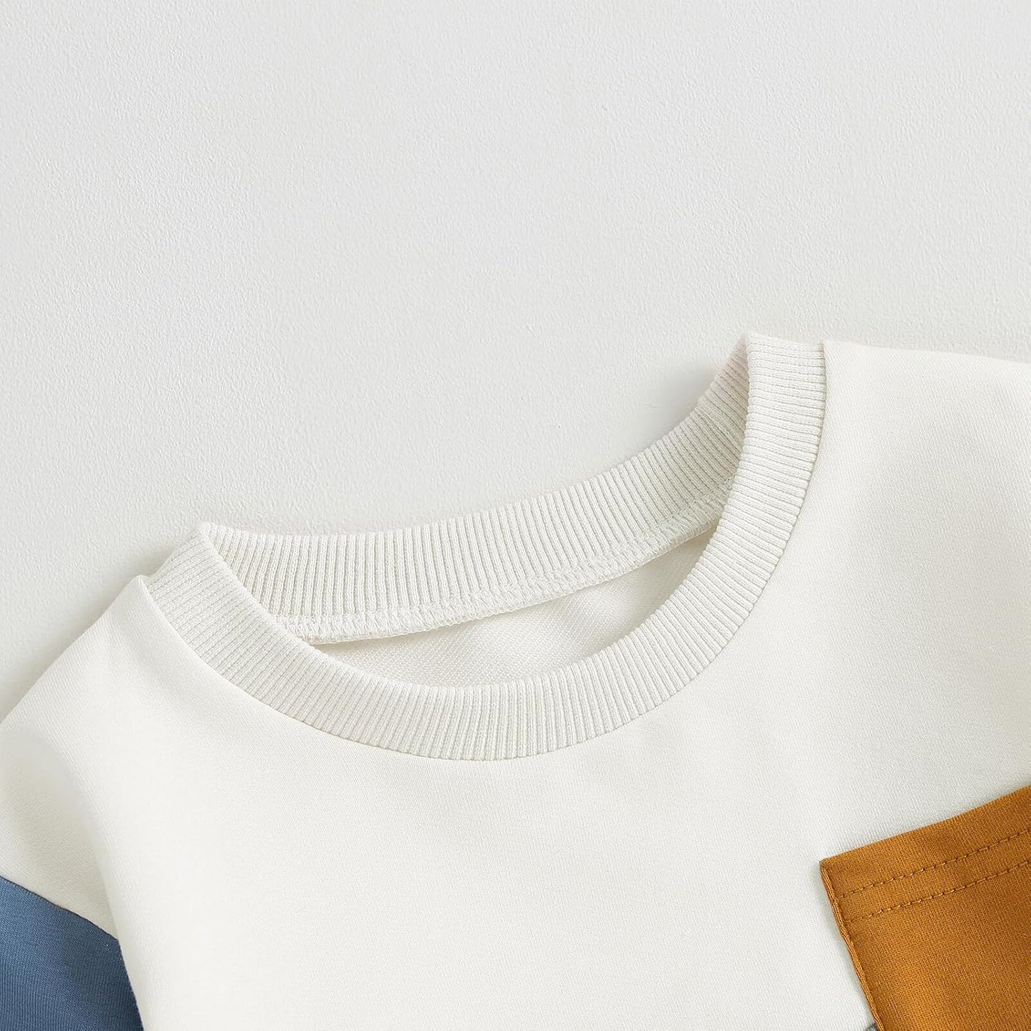 Kupretty Toddler Baby Boy Fall Winter Clothes Color Block Long Sleeve Sweatshirt Pullover Tops + Joggers Pants Outfit Set