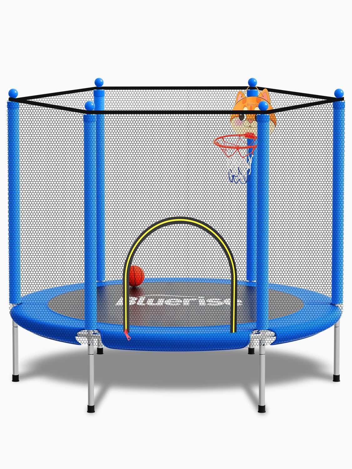 BLUERISE 55IN Indoor/Outdoor Toddler Trampoline for Kids Blue