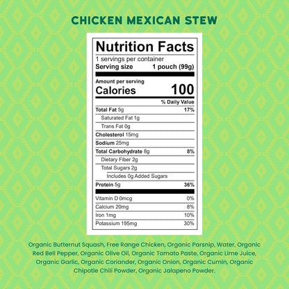 Serenity Kids 6+ Months World Explorers Mexican Chicken Baby Food Pouches - Chicken Mexican Stew