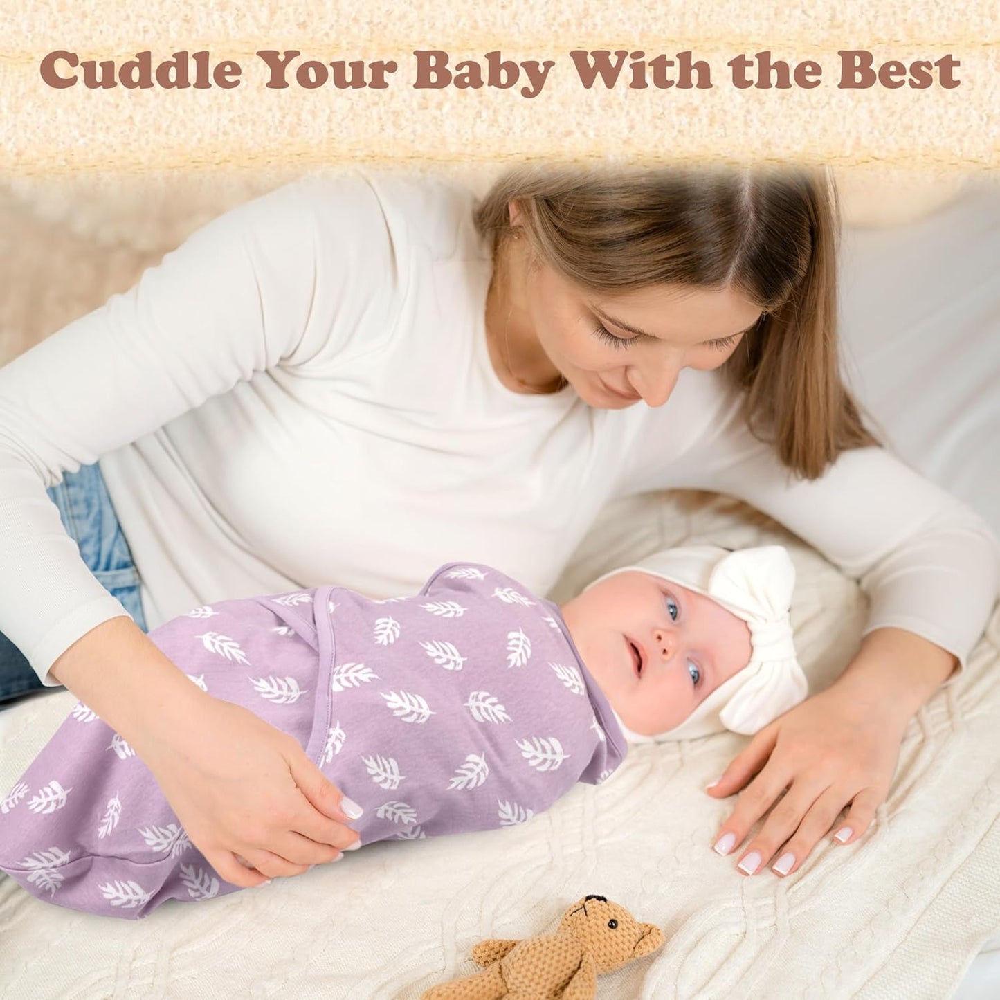Bublo Baby Swaddles for Newborns – 3-Pack Infant Swaddles 0-3 Months – Adjustable Swaddle Sleep