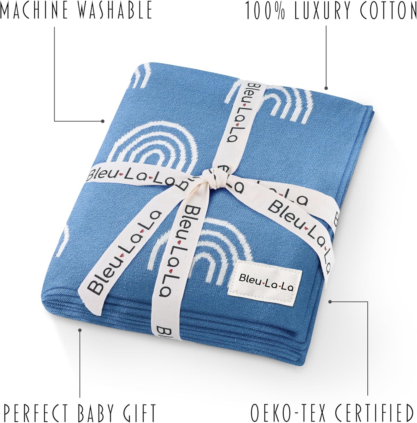 Baby Receiving Blanket Boys 100% Cotton Buttery Soft Cozy Receiving Swaddle Crib Stroller Blanket