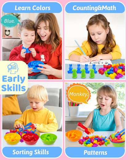 Counting Animals Montessori Toys for 3 4 5 Years Old, Learning Toys Gifts