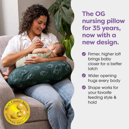 Boppy Nursing Pillow - Ergonomic Bottle & Breastfeeding Pillow with High, Firm, Large Area