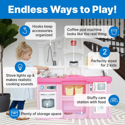 Step2 Fun with Friends Kids Kitchen Playset, Indoor/Outdoor Kitchenette, Interactive Play with