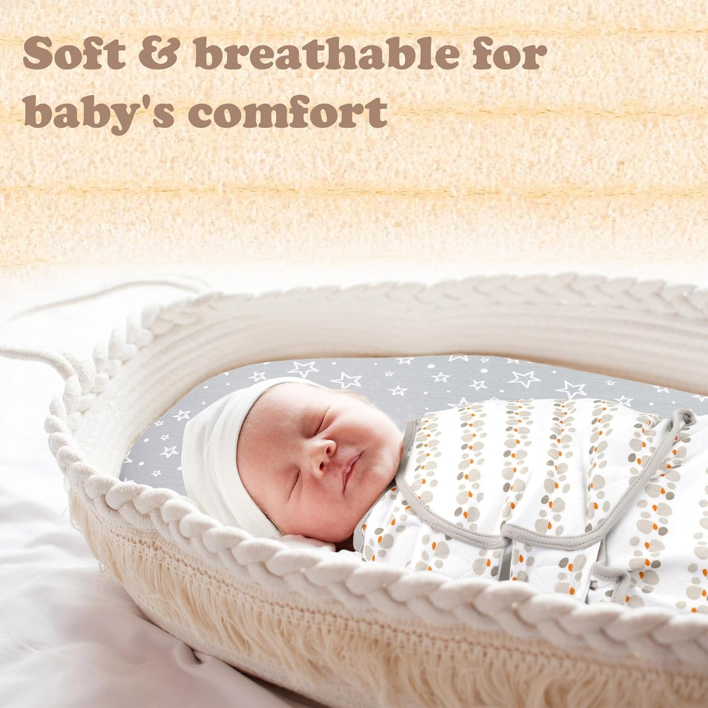Bublo Baby Swaddles for Newborns – 3-Pack Infant Swaddles 0-3 Months – Adjustable Newborn Swaddle