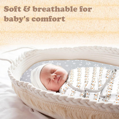 Bublo Baby Swaddles for Newborns – 3-Pack Infant Swaddles 0-3 Months – Adjustable Newborn Swaddle