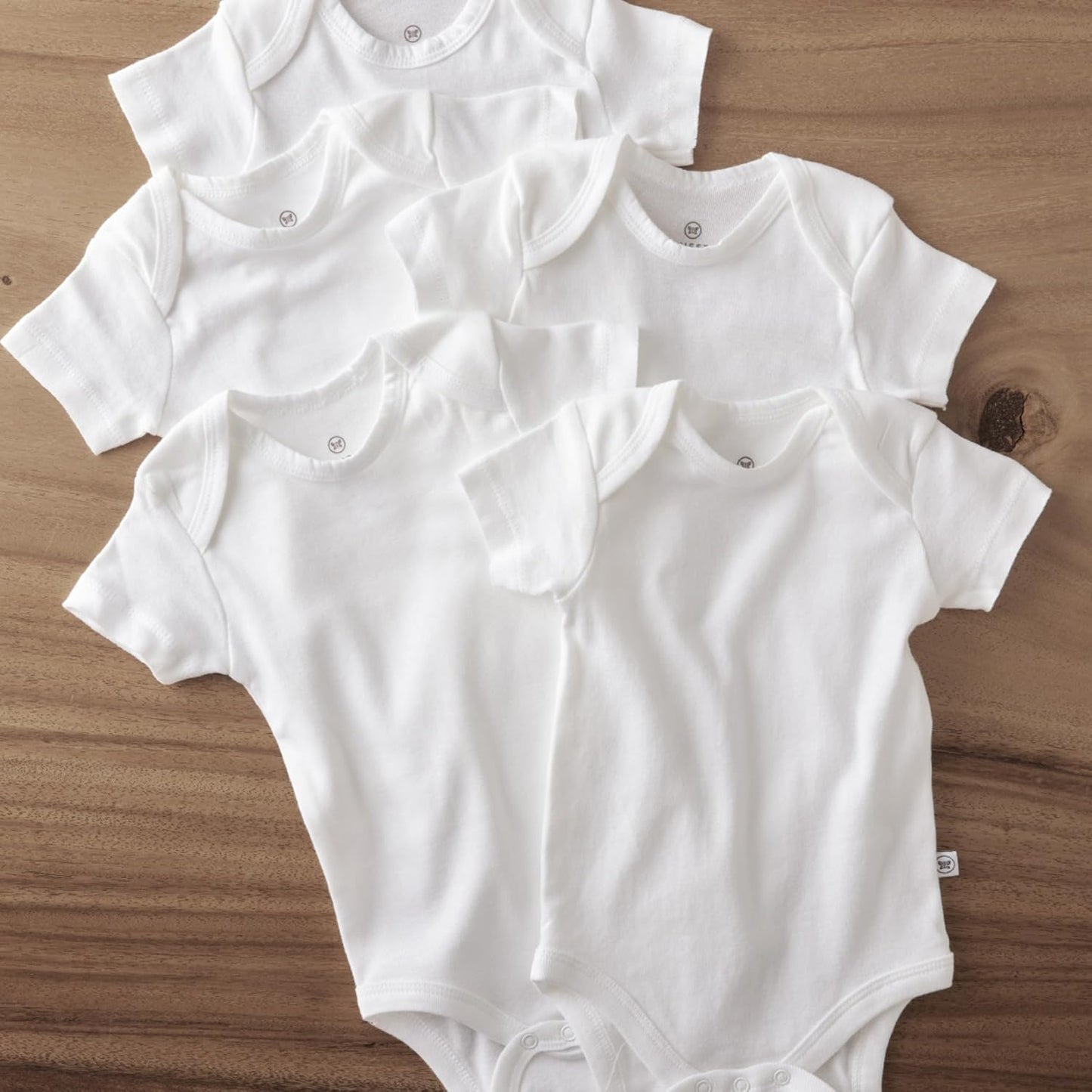 HonestBaby unisex-baby 10-pack Short Sleeve Bodysuits One-piece 100% Organic Cotton for Infant Baby Boys, Girls