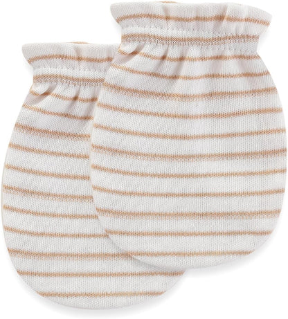 Baby Hat and Mittens Set Newborn Baby Hats Caps for Baby Boys Girls 0-6 Months 100% Cotton