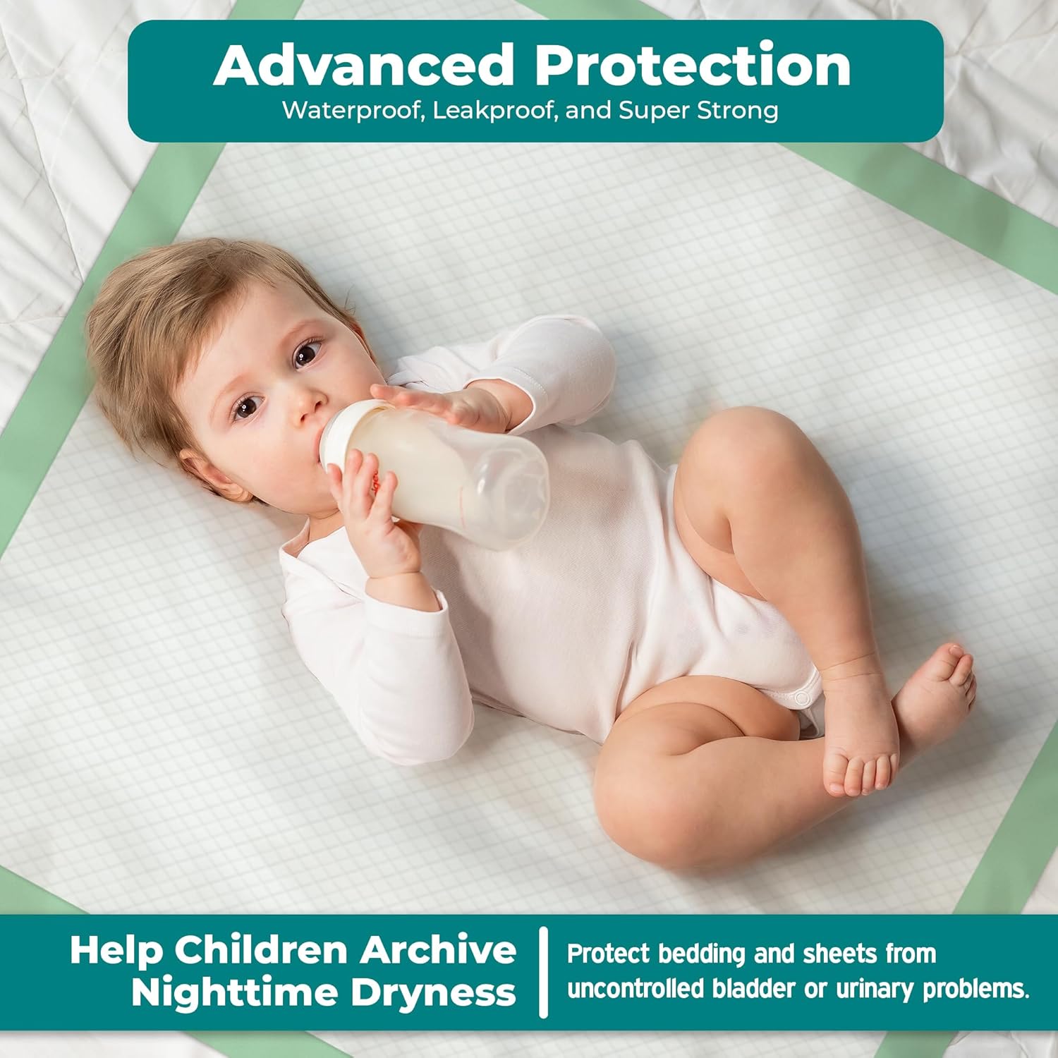 Teal Elite Chucks Pads Disposable Adult 36 x 36, 50 Count - Extra Large Bed Pads Disposable Adult