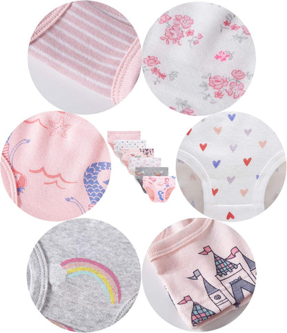 Family Feeling Little Girl Underwear Toddler Panties Big Kids Undies Soft 100% Cotton