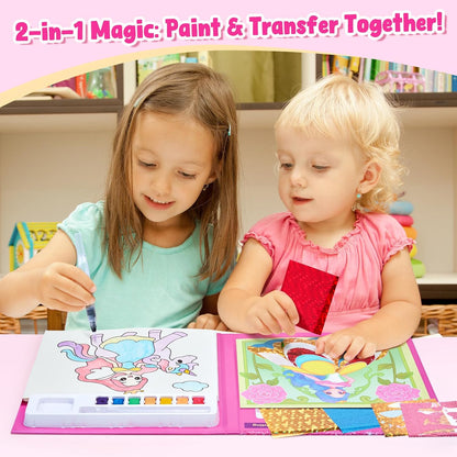 JoyCat Paint with Water Coloring Books, Art & Craft Activity, Princess No Mess Art for Kids Ages 4-8, Craft Kits & Supplies, DIY Creative Activity, Presents for Girls & Boys