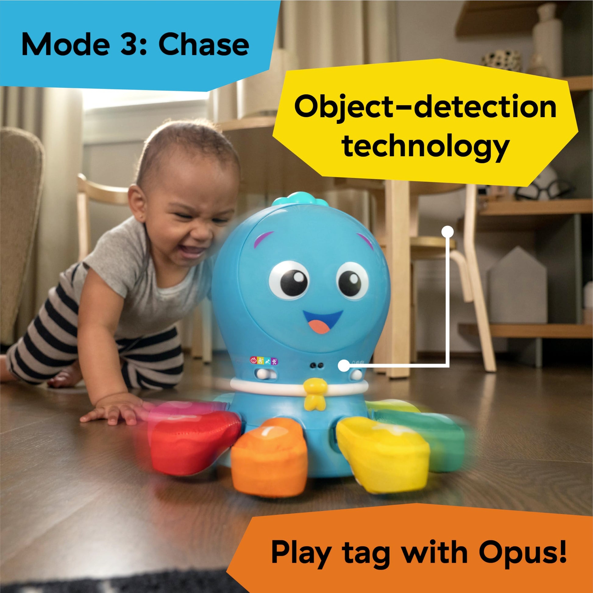 Baby Einstein Ocean Explorers Go Opus Go 4-in-1 Crawl & Chase Activity Learning Toy, Music and