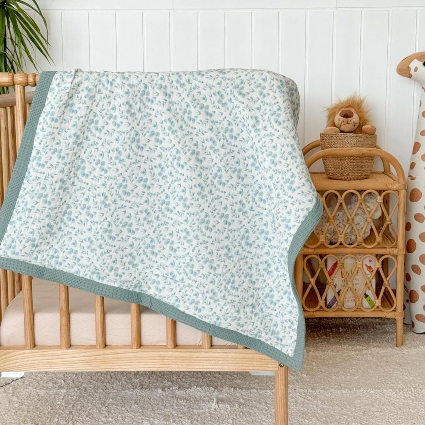 Personalized Baby Blanket with Name – Handmade 100% Organic Cotton Newborn Gift | Custom Knit