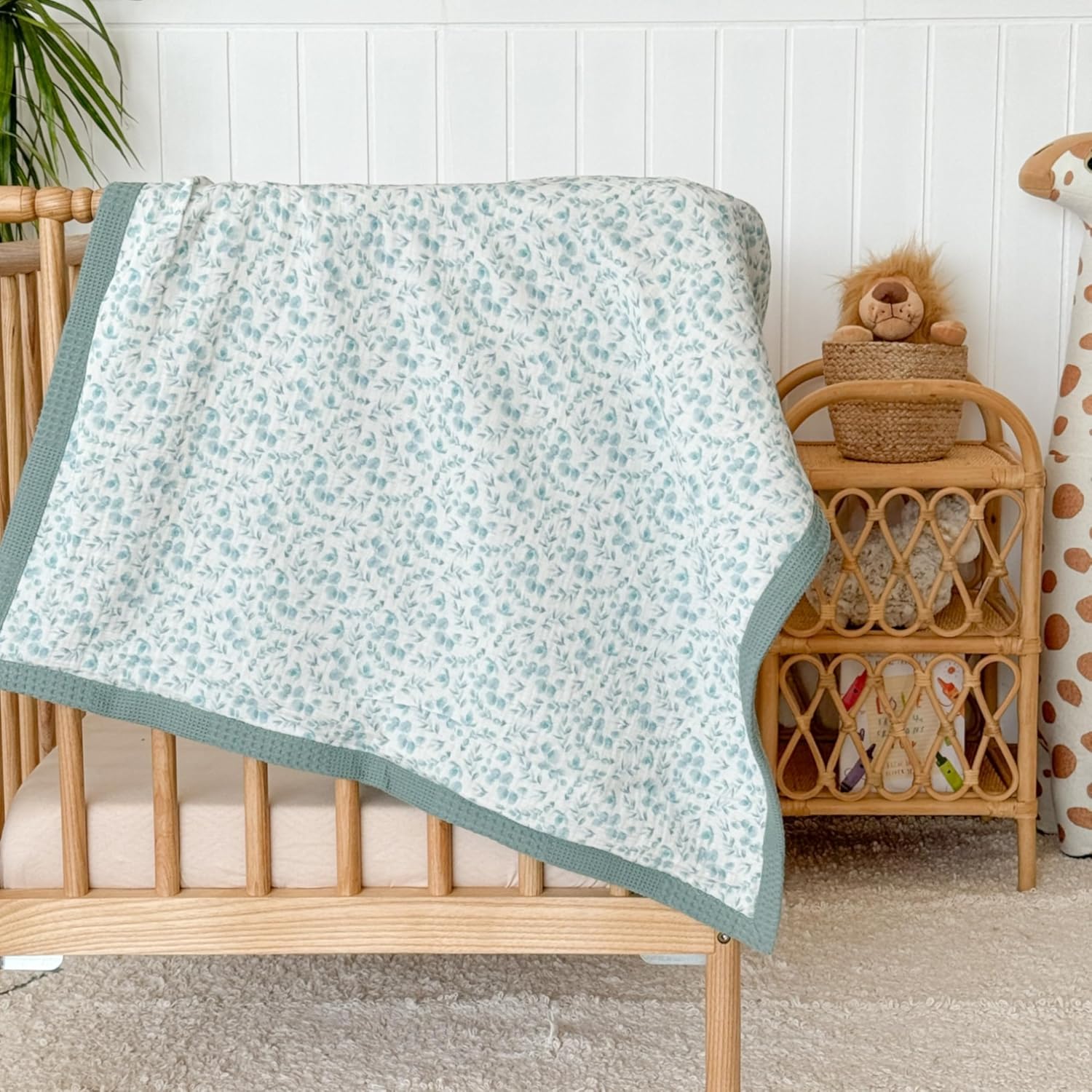 Personalized Baby Blanket with Name – Handmade 100% Organic Cotton Newborn Gift | Custom Knit