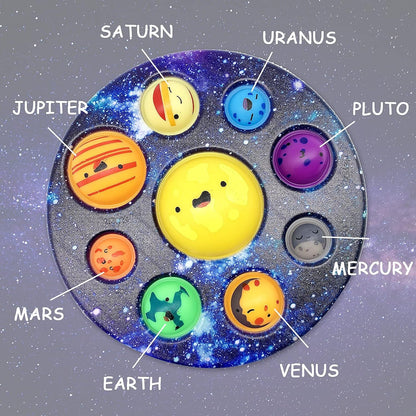 Eight Planet Cave Bubble Push Sensory Fidget Toy, Galaxy Cave Digits Fidget Toys, Autistic Adults