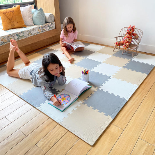 MioTetto Baby Play Mat, Soft Foam Floor Tiles for Kids. Adjustable Interlocking Foam Tiles, Fits