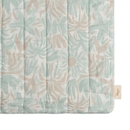 Crane Baby Changing Pad Cover, 100% Cotton Sateen Exterior Change Pad Cover, Beach Life Theme, 16" x 32", Fitted Changing Pad Covers, Changing Table Pad Cover For Nursery, Baby Registry or Shower Gift