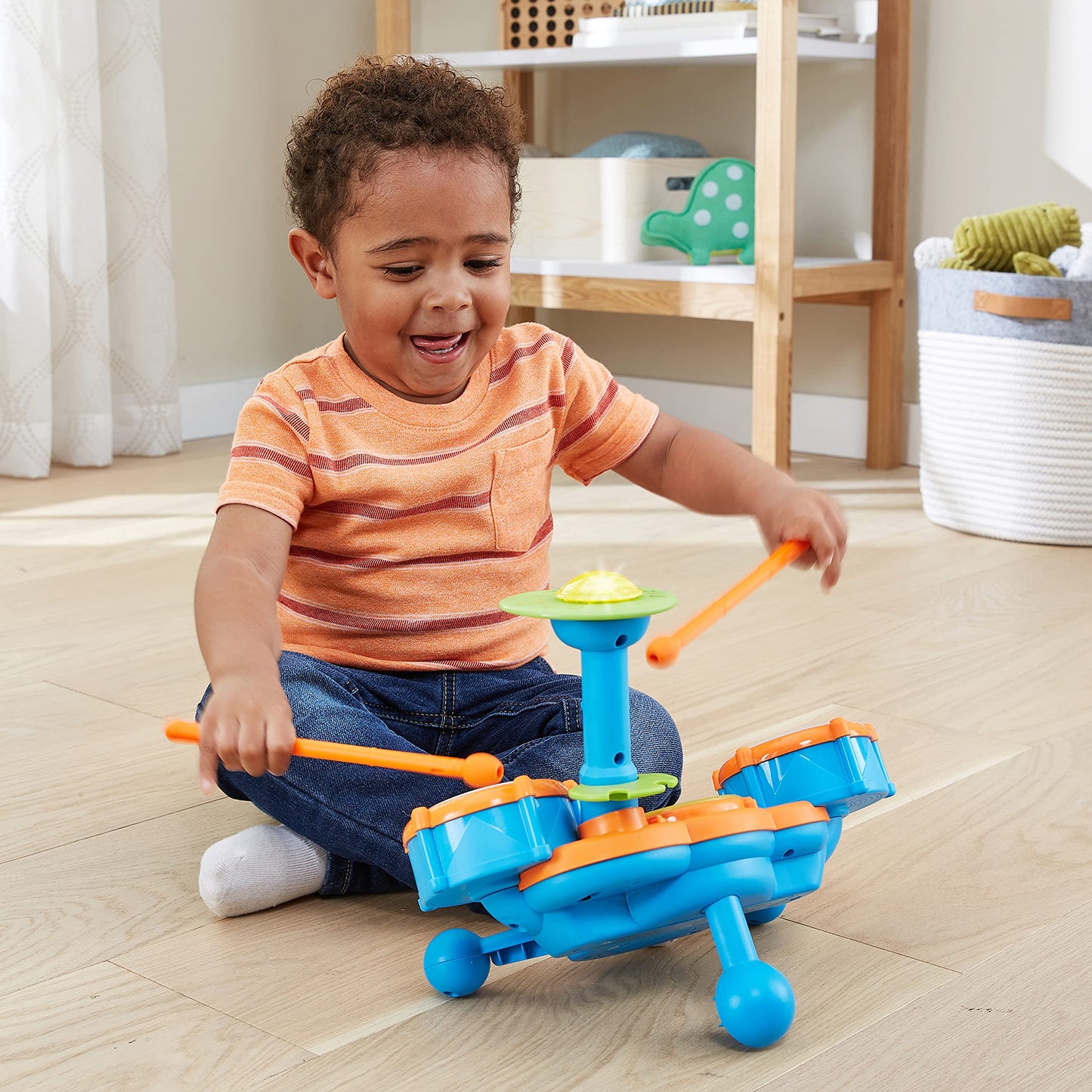 VTech KidiBeats Drum Set (Frustration Free Packaging), Orange