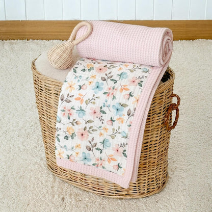 Personalized Baby Blanket with Name – Handmade 100% Organic Cotton Newborn Gift | Custom Knit