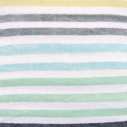 HonestBaby Boys Organic Cotton Changing Pad Cover, Rainbow Stripe Blues, One Size