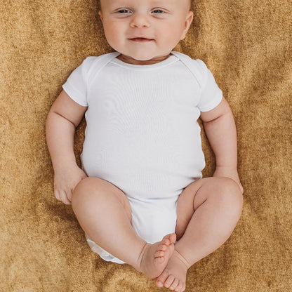 HonestBaby unisex-baby 10-pack Short Sleeve Bodysuits One-piece 100% Organic Cotton for Infant Baby Boys, Girls