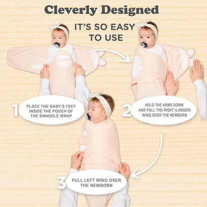 Bublo Baby Swaddles for Newborns – 3-Pack Infant Swaddles 0-3 Months – Adjustable Swaddle Sleep