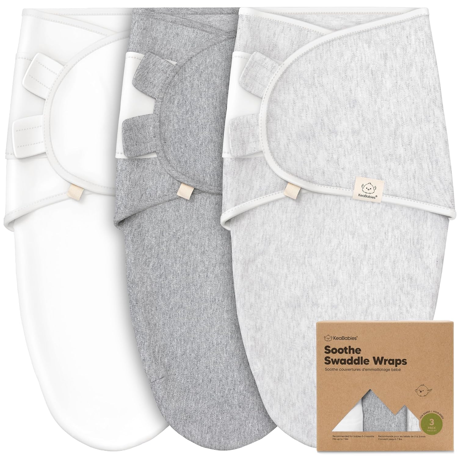 3-Pack Organic Baby Swaddle Sleep Sacks - Swaddles for Newborns, Infant 0-3 Months, Baby Girls