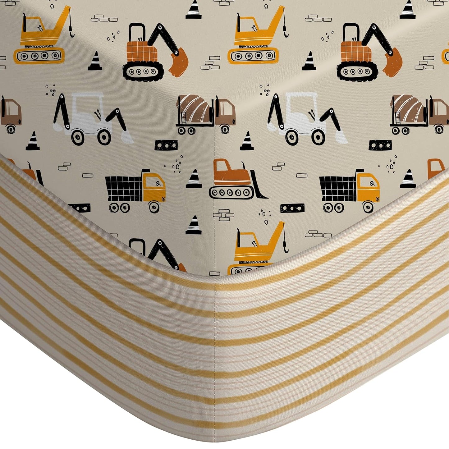 Yoofoss Baby Crib Sheets for Boys Girls, Fitted Crib Sheet 2 Pack for Standard Crib and Toddler