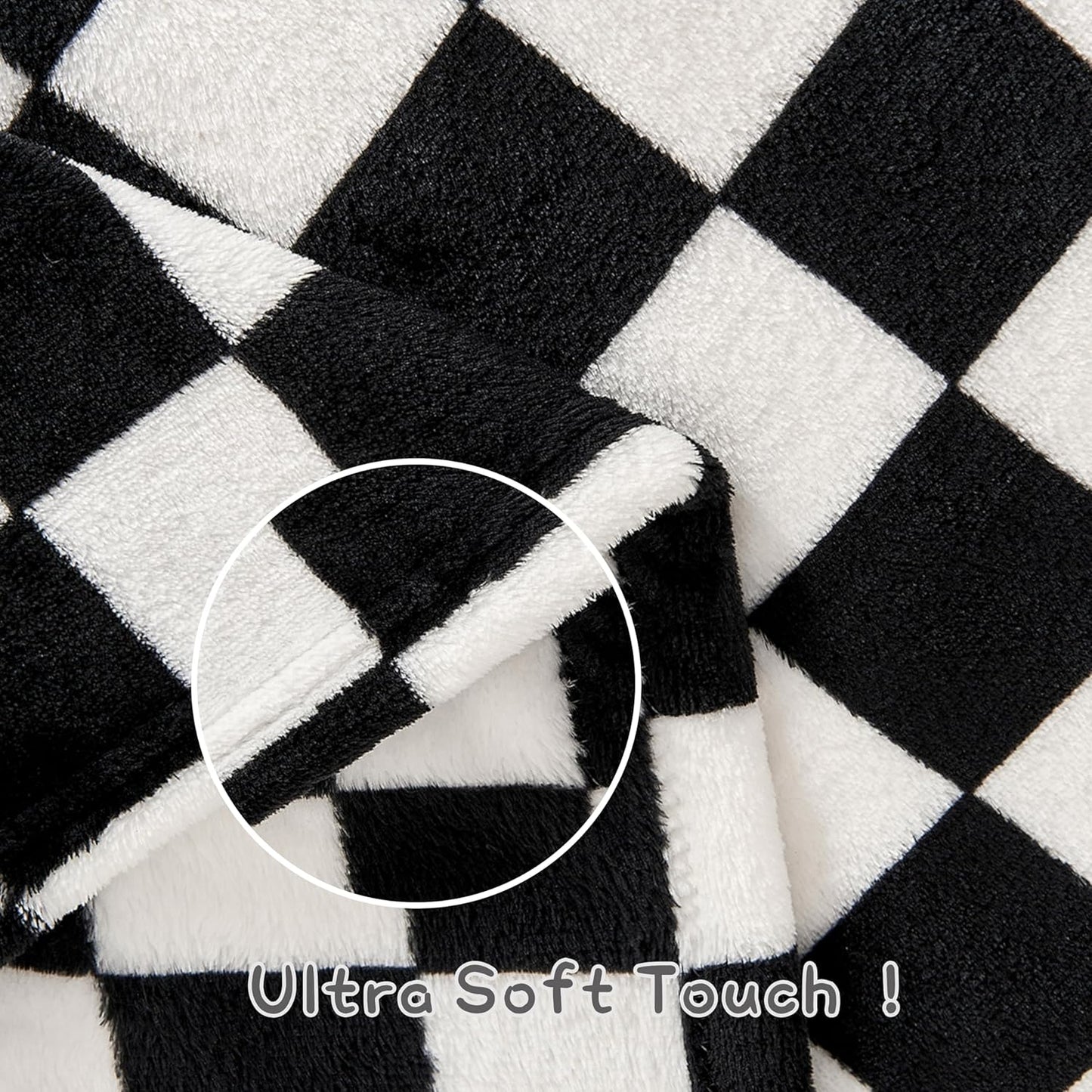 Yurhap Checkered Baby Blanket Fleece Baby Blankets for Boys Girls, Ultra Soft Cozy Fluffy Infant