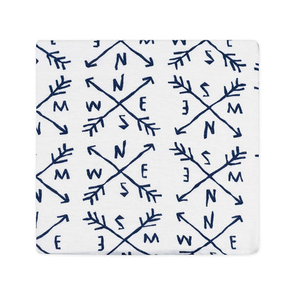 HonestBaby unisex baby Organic Cotton Changing Pad Covers (Set of Two) Winter Accessory Set, Compass/Navy, One Size US