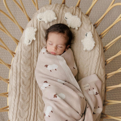 Baby Swaddle Blanket - 100% Luxury Cotton Knit Soft Cozy Lightweight Unisex Receiving Crib Stroller