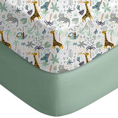 Yoofoss Baby Crib Sheets for Boys Girls, Fitted Crib Sheet 2 Pack for Standard Crib and Toddler