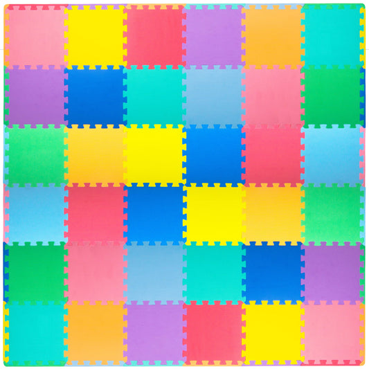 ProSource Baby Play Mat, Soft Foam Floor Tiles for Kids, Interlocking EVA Panels for Playpen Use
