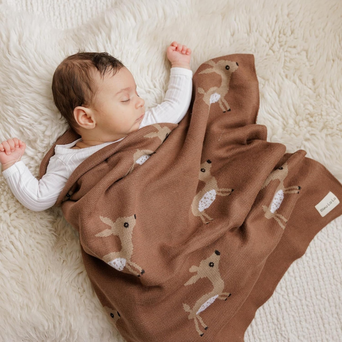 Knit Baby Swaddling Blanket - 100% Cotton Lightweight Soft Cozy Receiving Swaddle Crib Stroller