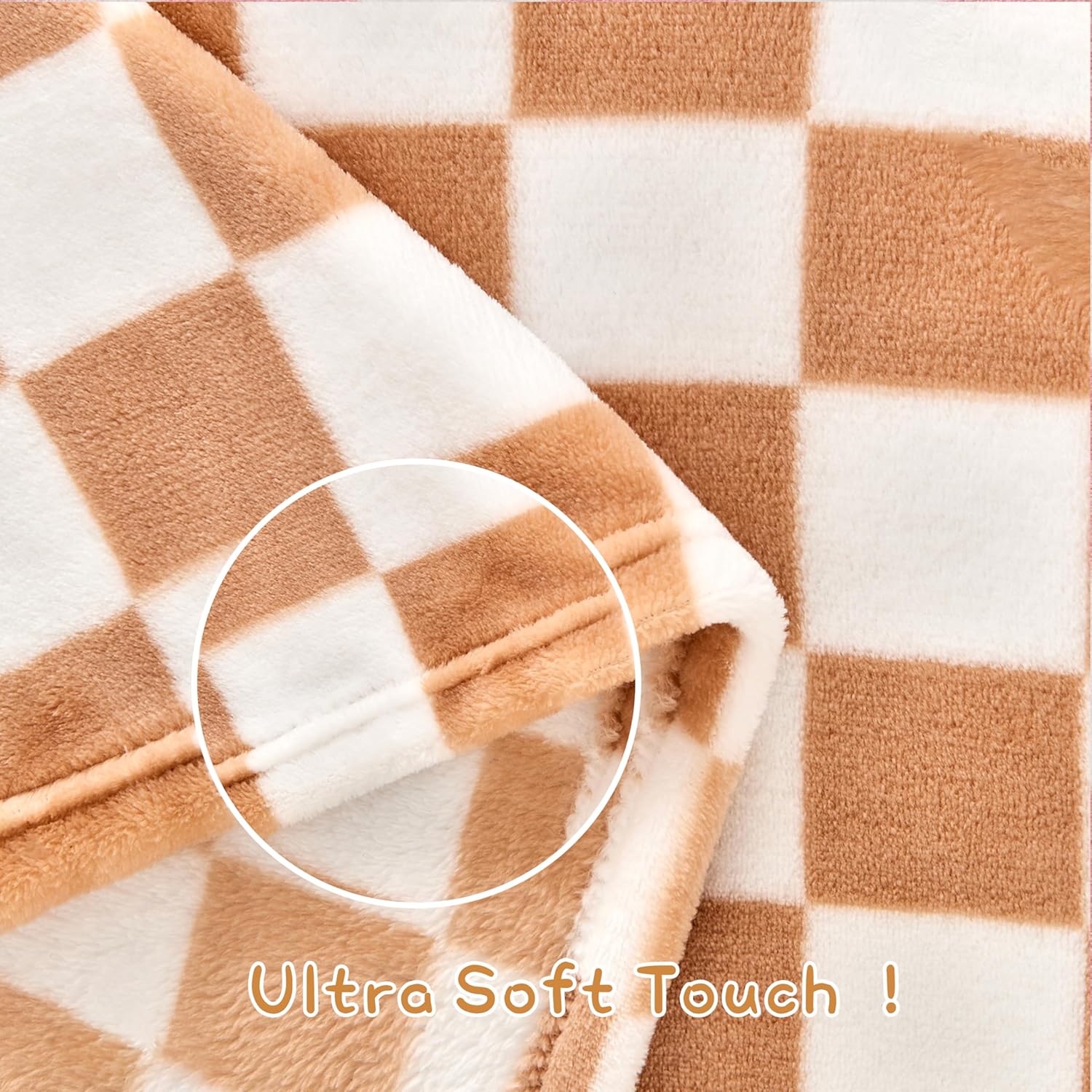 Yurhap Checkered Baby Blanket Fleece Baby Blankets Neutral for Boys Girls, Super Soft Warm