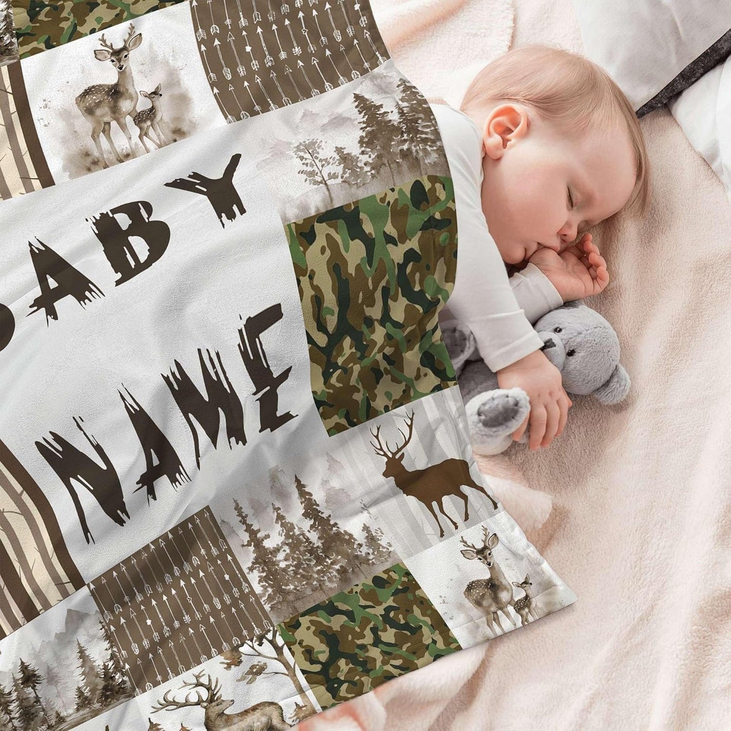 Custom Baby Shower Blanket with Name Personalized Baby Boy Gifts for Birthday Christmas Customized Name Blanket for Newborn New Baby