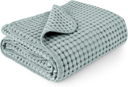 Konssy Waffle Baby Blanket - Soft & Cozy Nursery Swaddle Blanket, Lightweight Toddler Throw for
