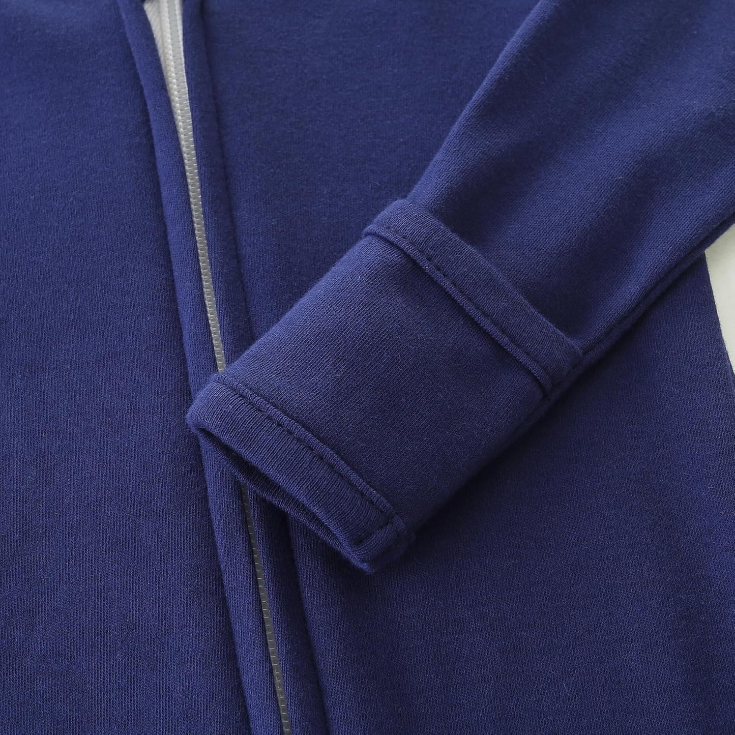 Baby Romper 100% Organic Cotton Pajamas One Piece Long Sleeve Zipper Footie Onesie for 0~12M Baby