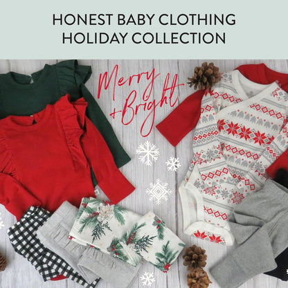 HonestBaby 3-pack Footed Pants Roomy Fit Pull on Bottoms 100% Organic Cotton for Infant Baby Boys, Girls, Unisex