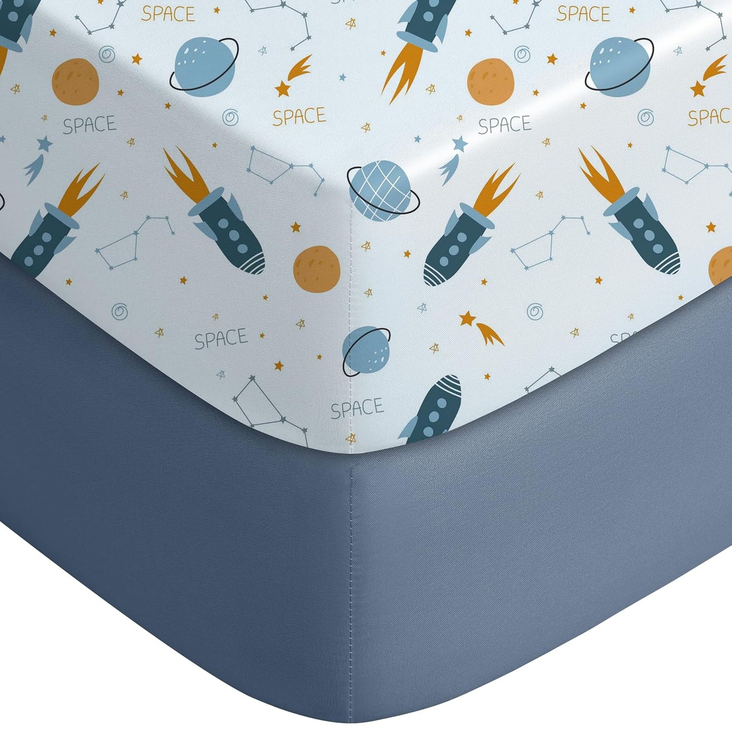 Yoofoss Baby Crib Sheets for Boys Girls, Fitted Crib Sheet 2 Pack for Standard Crib and Toddler
