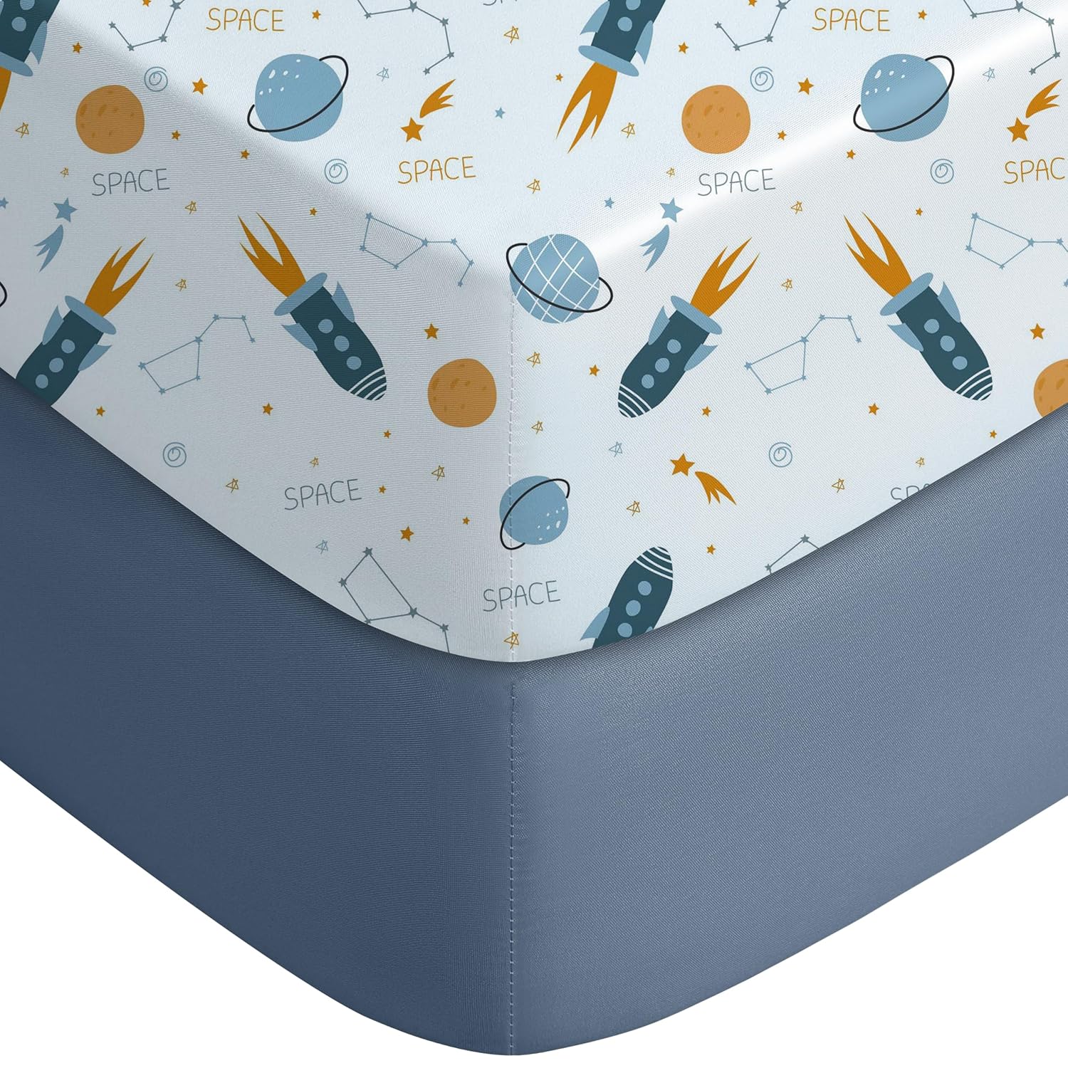 Yoofoss Pack and Play Sheets Fitted, Mini Crib Sheets 2-Pack for Pack N Play Mattress, Stretchy