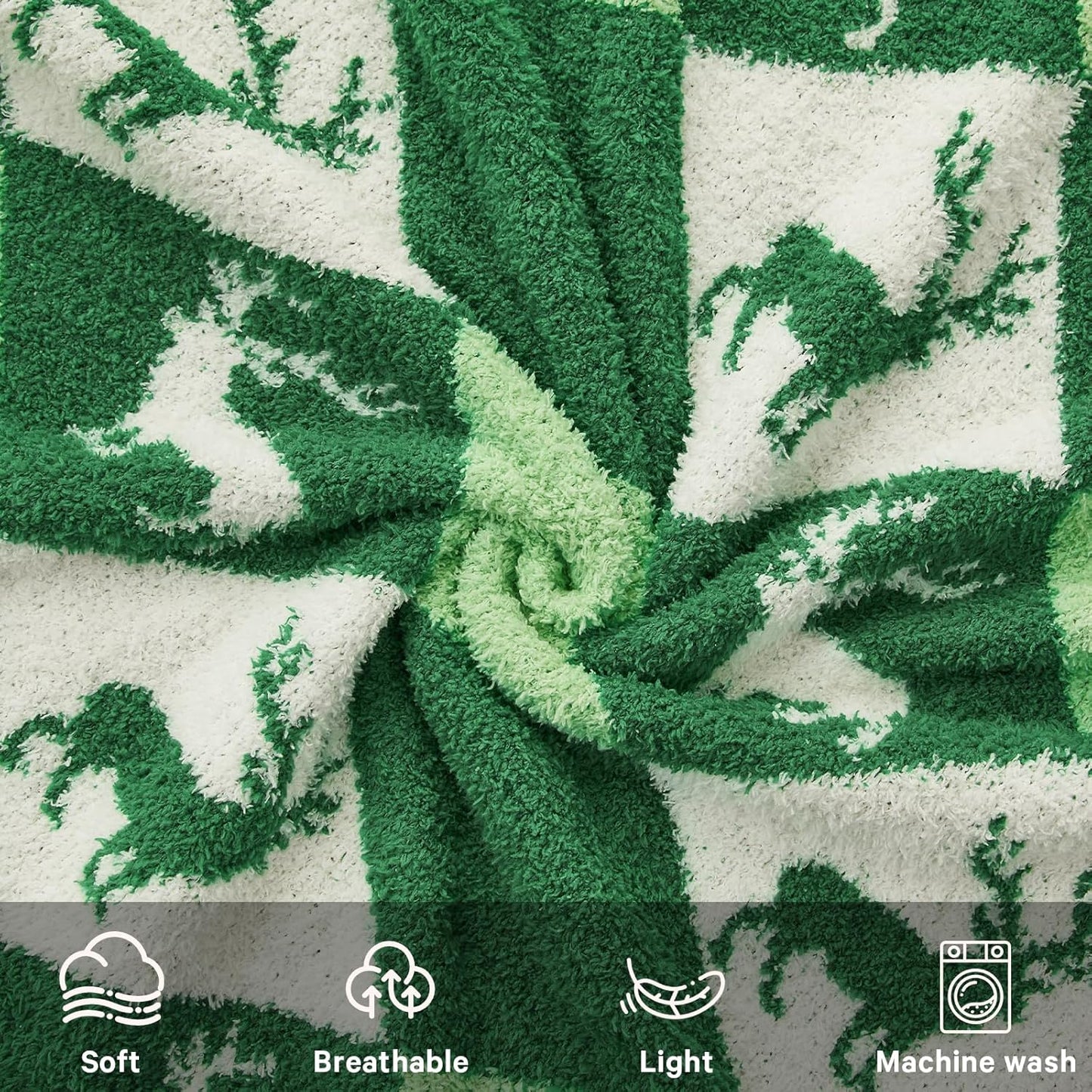 CYMULA Christmas Knit Throw Blanket - Super Soft Cozy Fuzzy Blankets for Couch, Sofa & Bed, Holiday