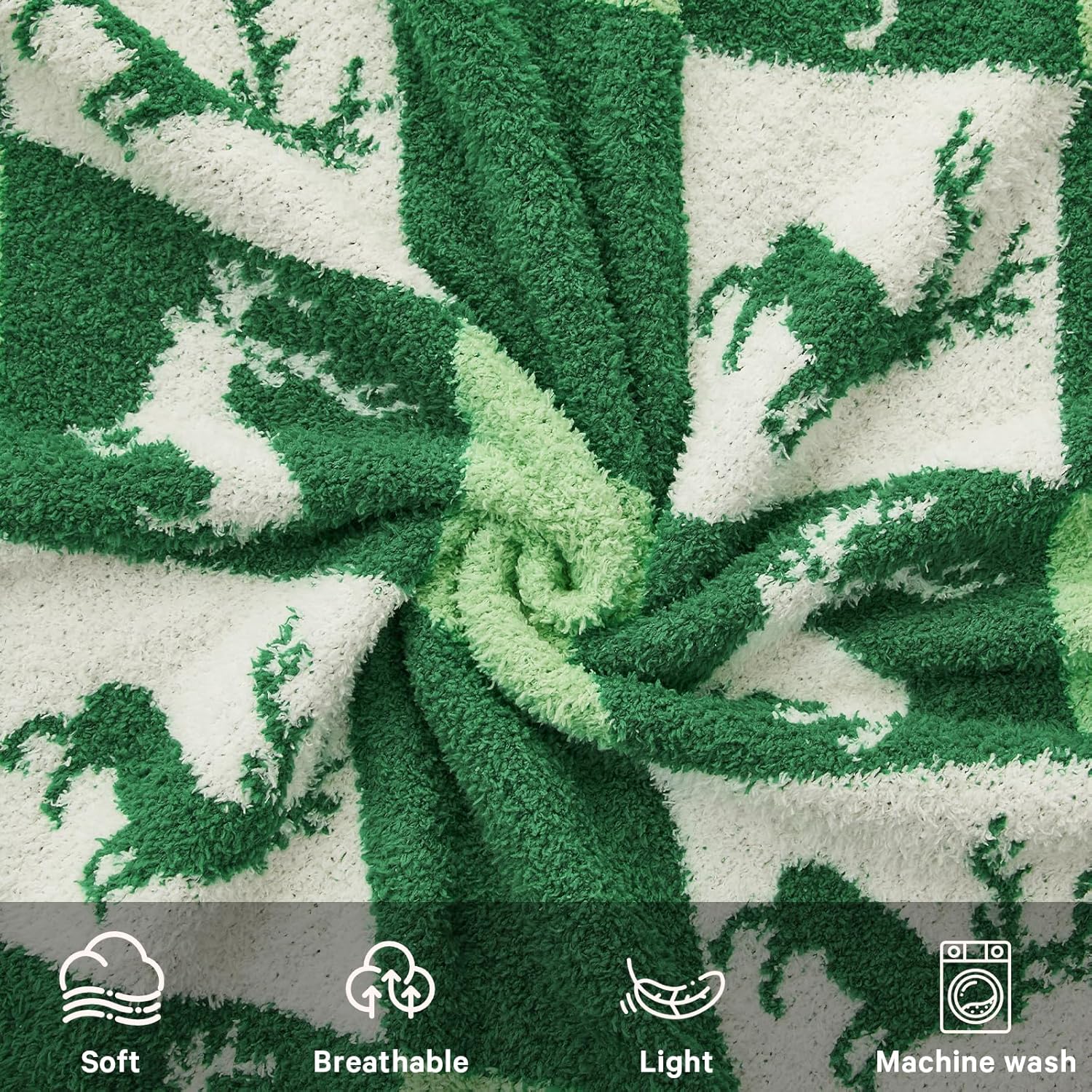 CYMULA Christmas Knit Throw Blanket - Super Soft Cozy Fuzzy Blankets for Couch, Sofa & Bed, Holiday