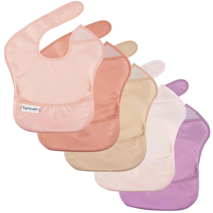 Tiny Twinkle Mess Proof Baby Bibs for Eating - Waterproof, Wipeable Bibs - Toddler Bibs - Travel